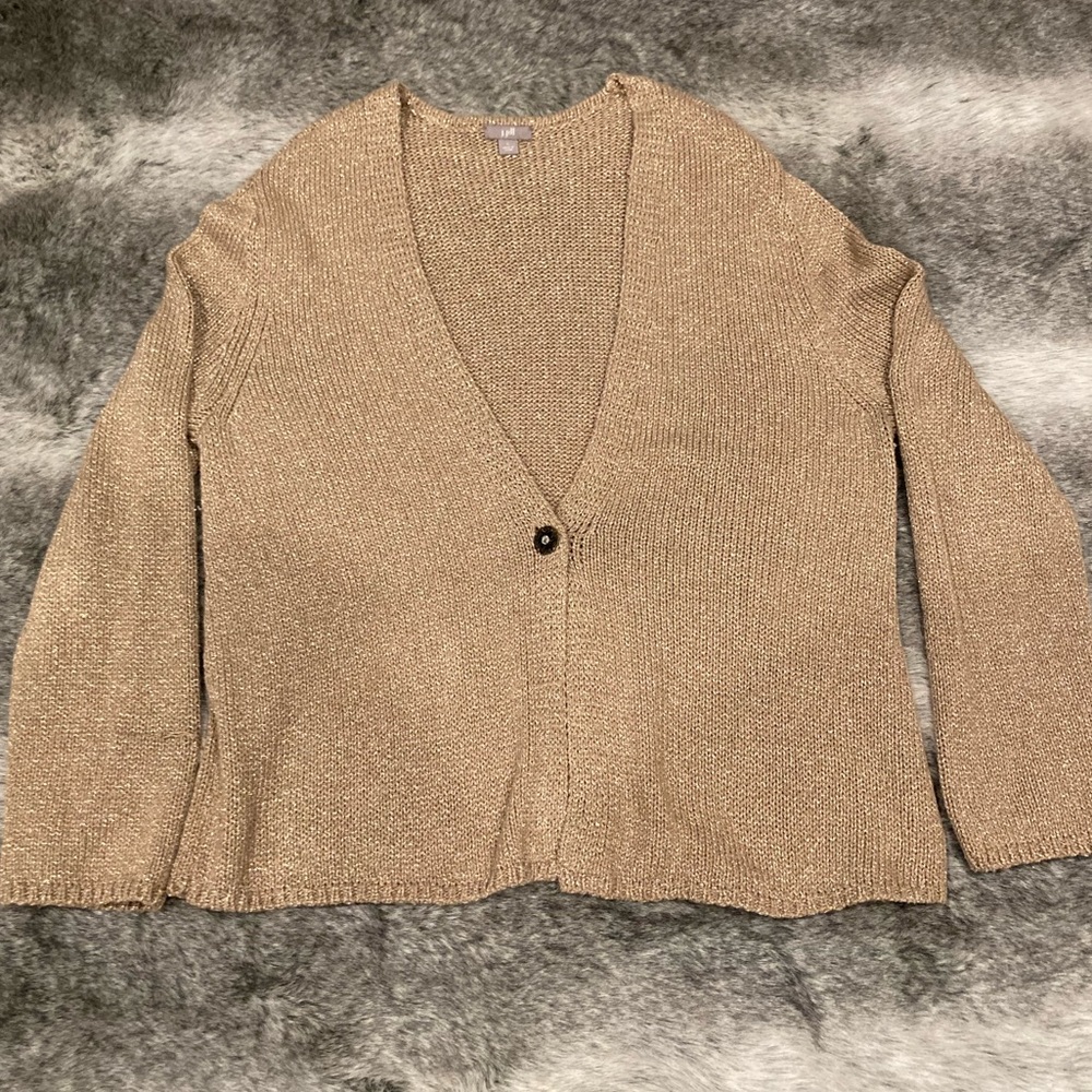 J. Jill Gold Cardigan Sweater